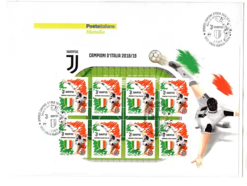 Juventus Italienischer Meister 2019 - Fußball Offizieller Stornierungsschein