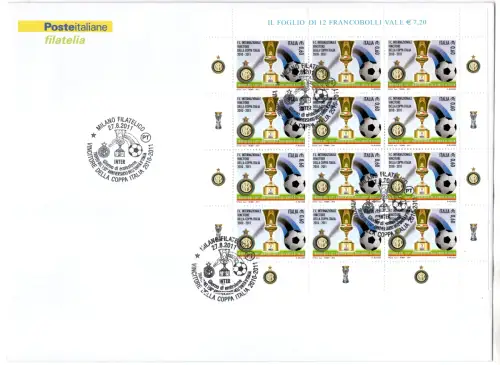 Inter coppa Italia 2011 - Fußball Offizielles Stornierungsblatt