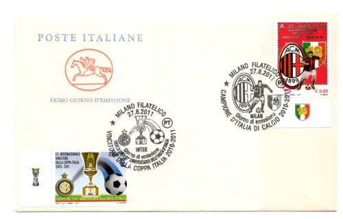 Milan Champion 2011 und Inter Cup 2011 - Offizieller Fußballumschlag