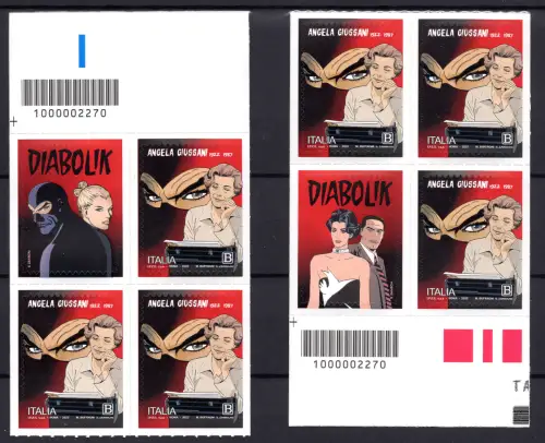 2022 Angela Giussani Diabolik 2 Viertel mit Barcode SX
