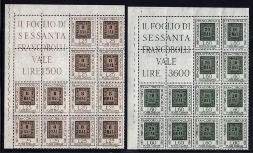 Romagna n. 875/876 Eckblock von zwölf Exemplaren - postfrisch