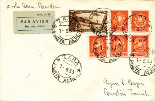 Zara/Brindisi vom 1.5.33 - Bayer Erstflug