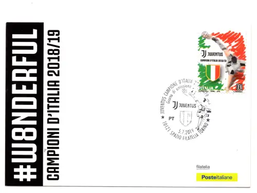 Juventus Italienischer Meister 2018 Fußball Offizielle Postkarte
