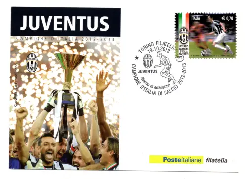 Juventus Italienischer Meister 2013 Fußball Offizielle Postkarte