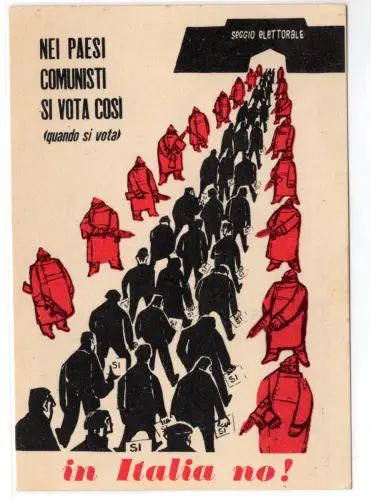 Politik - Postkarte Wahlpropaganda für die Christdemokratie