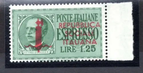 Firenze - Espresso Lire 1,25 roter Aufdruck Nr. 21/II - MNH