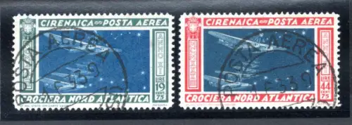 Kyrenaica - 1933 Kreuzfahrt Balbo P.A. n. 18/19 Serie gebraucht