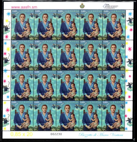 2012 Weihnachten - Kleinbogen mit 20 Exemplaren - postfrisch