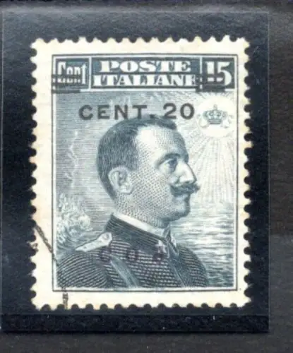 Ägäis Insel Coo - Aufdruck Cent. 20 von 15 Nr. 8 gebraucht