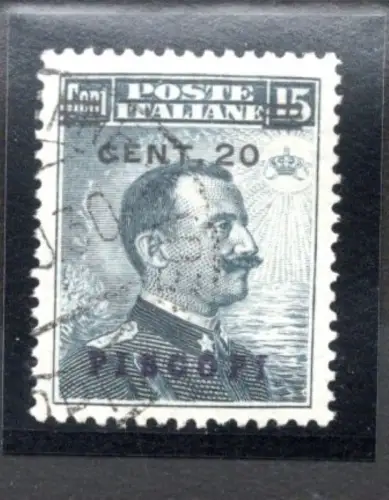 Ägäische Insel Piscopi - Überdruckt Cent. 20 von 15 Nr. 8 gebraucht