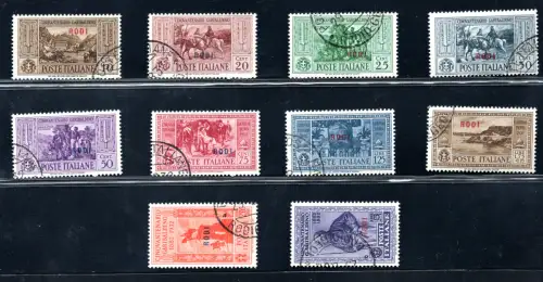 Ägäis Insel Rhodos - Garibaldi Nr. 20/29 komplette Serie gebraucht