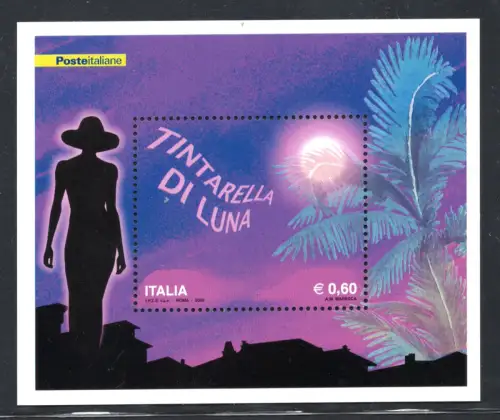 2009 Tintarella di Luna Bogen Nr. 54 auf dem gummierten Teil aufgedruckt