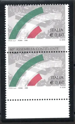 2006 Verfassungsgebende Versammlung verschobene Verzahnung unten MNH geschrieben