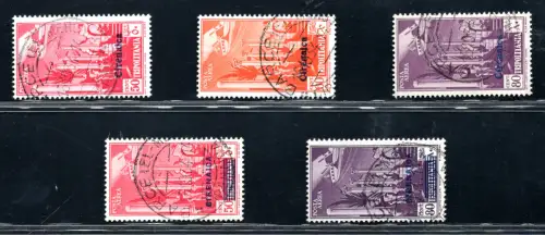 Kyrenaika - 1932 Luftpost Nr. 1/5 zwei Serien gebraucht