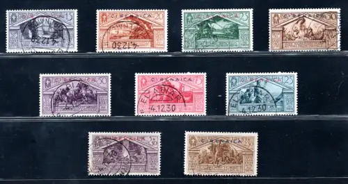 1930 Kyrenaica Virgilio n. 77/85 Serie gebraucht