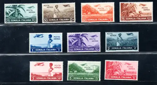 1936 - Somalia Italiana P.A n. 17/26 Serie MNH