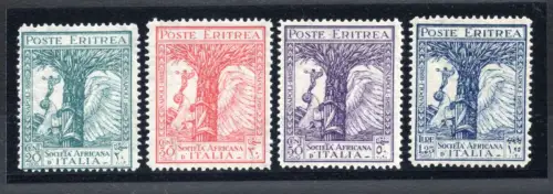 1928 Eritrea - Afrikanische Gesellschaft Nr. 132/135 Serie MNH
