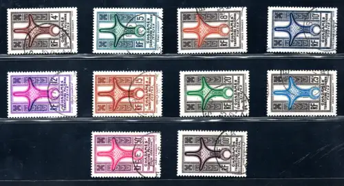 Fezzan und Ghadames - Kreuz von Agadez Nr. 41/48 + PA Nr. 5/6