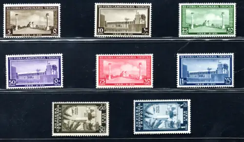 Libyen - 12. Messe Nr. 146/151 + P.A. n. 34/35 Serie kpl MNH