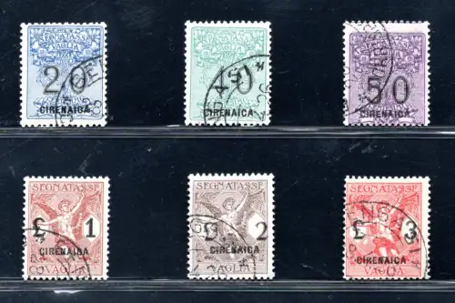 Kyrenaica - Steuermarken Vaglia Nr. 1/6 Serie gebraucht