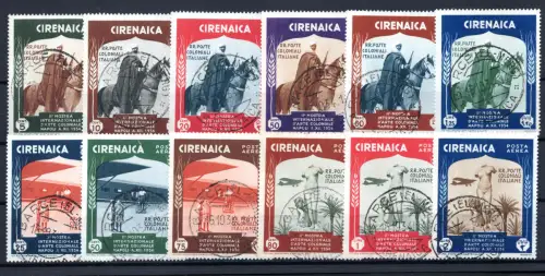 Kyrenaika - Koloniale Artea Ausstellung Nr. 93/98 + P.A. gebrauchte Serie