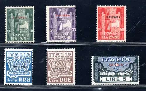 Eritrea - 1923 Marsch auf Rioma Nr. 65/70 Serie MNH