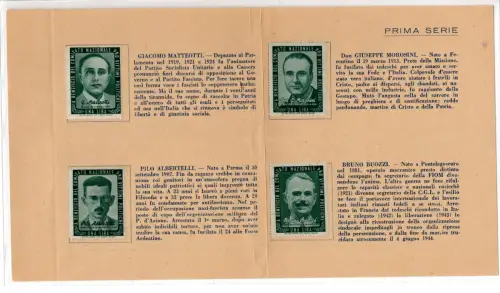 Pro Politische Opfer - Karte des Nationalkomitees I. Serie