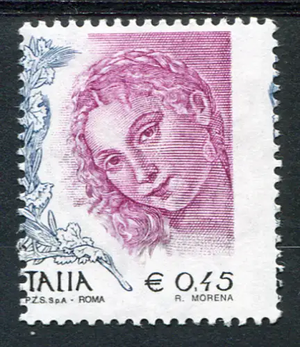 Frau in der Kunst Euro 0,45 Sorte Zahnung in beide Richtungen verschoben