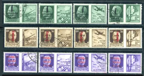 Kriegspropaganda Bänder Serie gebraucht Originalstempel