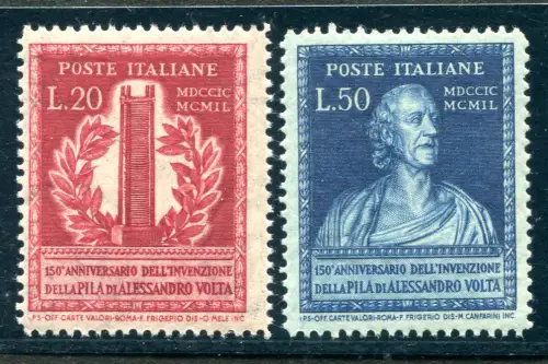 Volta - Erfindung der Batterie komplette Serie postfrisch