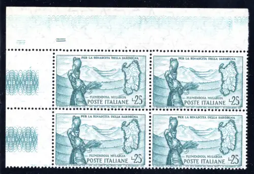 Flumendosa stars I Nr. 826/I Viertel a. von f. mit römischer Nummer II