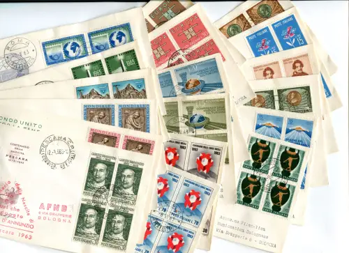 1963 in Viertel auf 18 FDC Capitolium Racc. exklusive Pico Mirandola