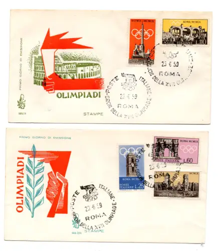 Italien FDC Venetia 1959 Vorolympiade nicht gereist