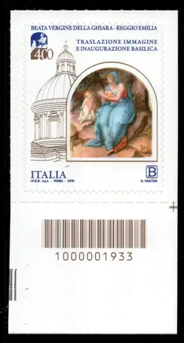 Selige Jungfrau Basilika Reggio Emilia Sorte mit Barcode