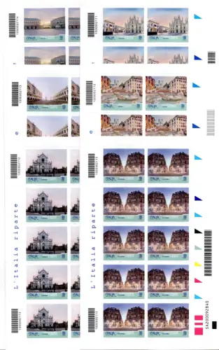 2021 Italien Teiler Serie von sechs Miniblättern