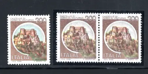 Castelli Lire 200 Blaudruck praktisch fehlt