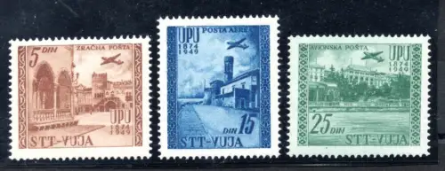 Triest B - U.P.U. Luftpost Nr. 17euro19 serie kpl. postfrisch