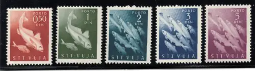 Triest B - Steuermarken 'Fische' Nr. 6Euro10 komplette Serie - postfrisch