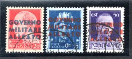 1943 Neapel Alliierte Regierung Nr. 10/12 serie gebraucht