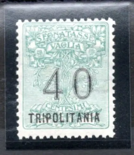 Tripolitanien - Steuermarken Vaglia 40 c. großer Aufdruck postfrisch