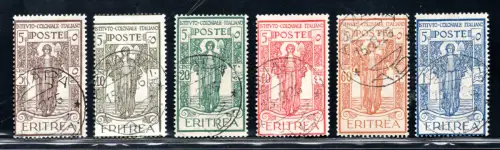 1926 Eritrea Kolonialinstitut Nr. 107/112 Serie gebraucht