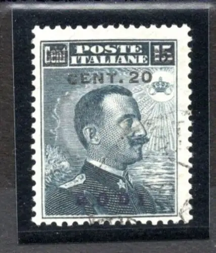 1916 Ägäis Insel Rhodos Nr. 8 Cent. 20 von 15