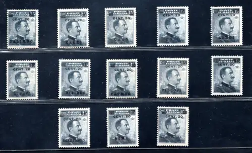 Ägäische Inseln - Michetti Cent. 20 von 15 Nr. 8 Tour um 13 Inseln postfrisch