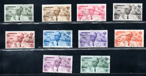 Kyrenaika 1934 Rom Mogadischu P.A. n. 30/39 serie gebraucht