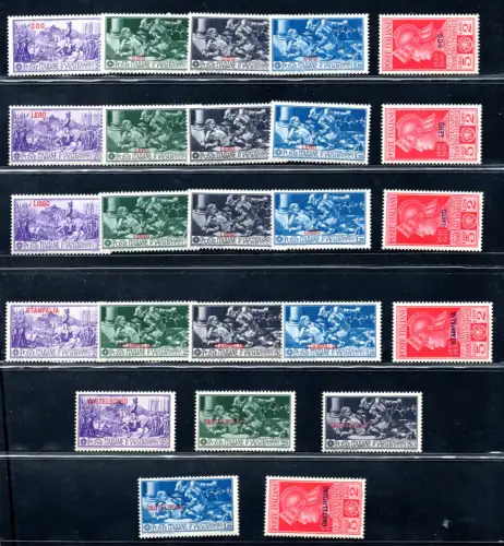 Ägäische Inseln - 1930 Ferrucci Tour 13 Insel + Castelrosso MNH