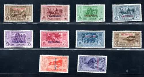 Castelrosso - 1932 Garibaldi Nr. 30/39 Serie MNH
