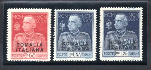 Somalia - 1925 Jubiläum des Königs Nr. 70/72 Serie Dent. 13,1/2 - postfrisch