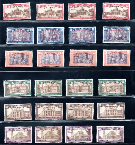 Kolonialreisen - 1925 Heiliges Jahr 24 Werte - postfrisch