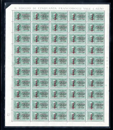 Espresso Lire 1,25 Nr. 21hf Wasserzeichen Buchstaben + nur eine Krone