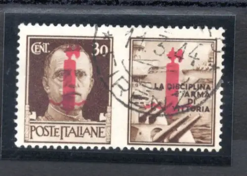 Kriegspropaganda Florenz Cent. 30 Marina Nr. 43 signiert Raybaudi